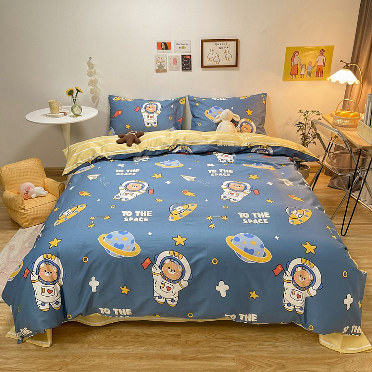 Постельное белье из сатина TANGO space 50х70 (2шт) 1,5-спальное