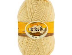 Пряжа ADELIA JESSICA №03 желтая 67% шерсть, 33% полиэстер, 5 шт х 100 гр, 260 м +/- 10 м