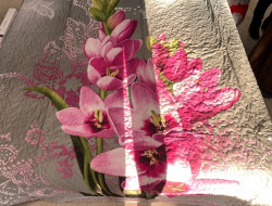 Покрывало из сатина стеганное с вышивкой DIVA AFRODITA PREMIUM 011 ВЕСНА 220х240 с наволочками 50х70 (2шт)