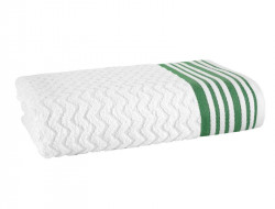 Полотенце махровое TAC LINE GREEN бело-зеленое 50х90