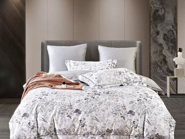 Постельное белье из египетского хлопка Premium ASABELLA Монохром 50х70 (2шт) и 70х70 (2шт) семейное