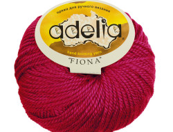 Пряжа ADELIA FIONA №203 малиновая 50% шерсть, 50% акрил, 10 шт х 50 гр, 90 м +/- 3 м