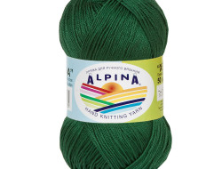 Пряжа ALPINA XENIA №072 темно-зеленая 100% мерсеризованный хлопок 10 шт х 50 гр, 240 м +/- 10 м