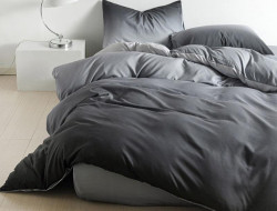 Постельное белье из микросатина TANGO градиент серый 50х70 (1шт), 70х70 (1шт) 1,5-спальное