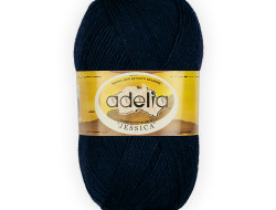 Пряжа ADELIA JESSICA №12 темно-синяя 67% шерсть, 33% полиэстер, 5 шт х 100 гр, 260 м +/- 10 м