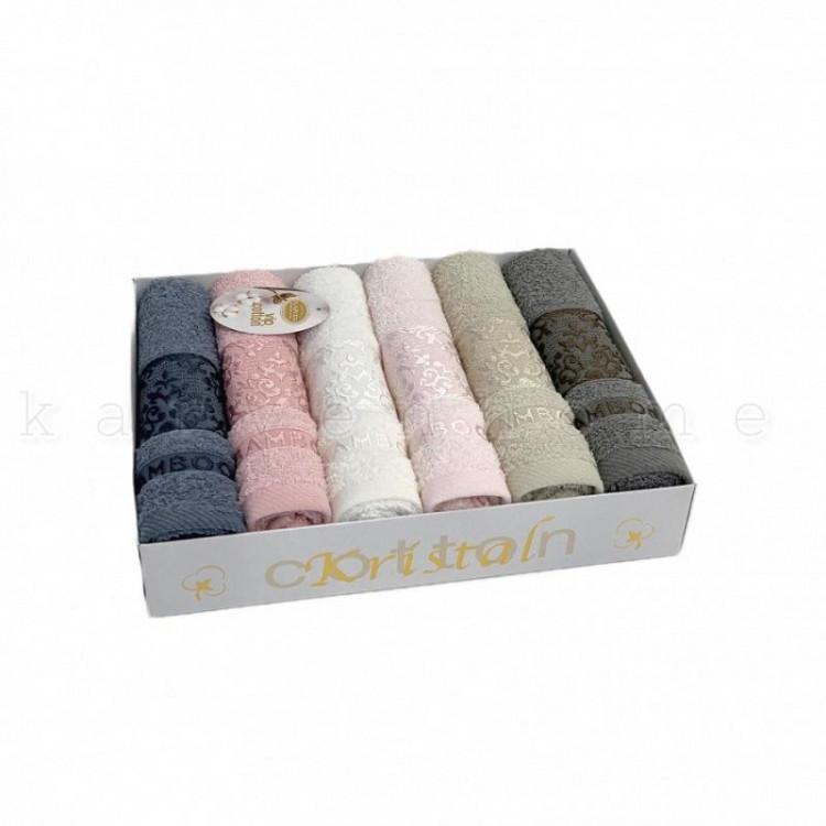 Набор кухонных полотенец махровых хлопковых KARVEN HM678 CIZGILI FITILLI V3 30х50 (6шт)