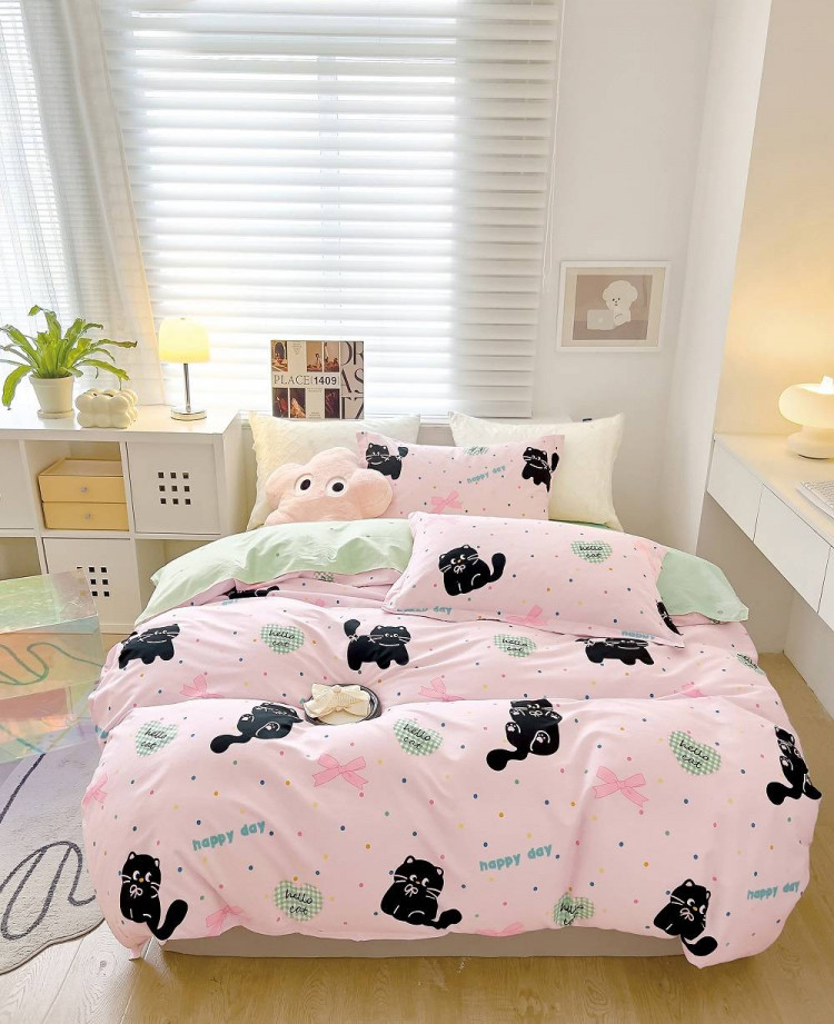 Постельное белье из твил-сатина TANGO хеппи рози 50х70 (2шт), 70х70 (2шт) евро