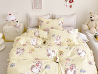 Постельное белье из твил-сатина TANGO кошка и бабочка 70х70 (2шт) 1,5-спальное