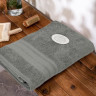 Полотенце махровое хлопковое KARVEN PETEK BORDUR DUZ H5159 LUX COTTON gri 50х90