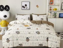 Постельное белье из сатина TANGO пингвины 50х70 (2шт) 2-спальное
