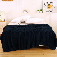 Плед фланелевый CRISTELLE STRIPE PREMIUM черный 150х200