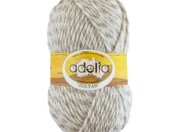 Пряжа ADELIA ZOLTAN №115 серая-белая 100% шерсть, 5 шт х 100 гр, 115 м +/- 5 м