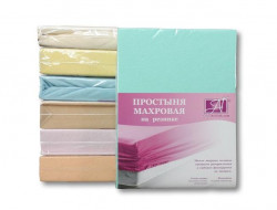 Простыня махровая на резинке АЛЬВИТЕК ментол 160х200