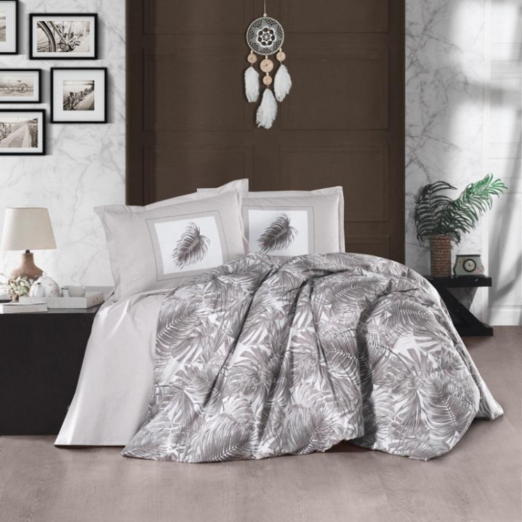 Постельное белье из ранфорса KARVEN N022 PUMA BROWN V-2 50х70 (1шт), 70х70 (1шт) 1,5-спальное