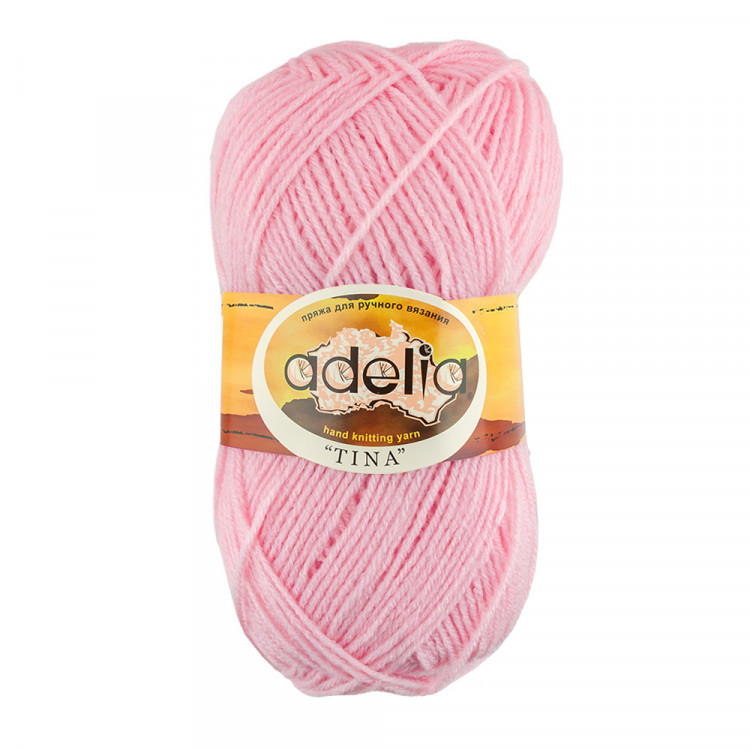 Пряжа ADELIA TINA №013 розовая 100% акрил, 5 шт х 100 гр, 308 м +/- 10 м