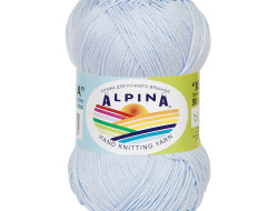 Пряжа ALPINA XENIA №137 бледно-голубая 100% мерсеризованный хлопок 10 шт х 50 гр, 240 м +/- 10 м