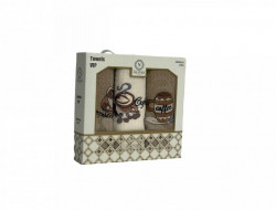 Набор кухонных полотенец вафельных хлопковых NILTEKS HM761 КОФЕ V3 40х60 (3шт)