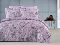 Постельное белье из страйп сатина с цветным принтом KARVEN N249-SB015 50х70 (1шт), 70х70 (1шт) 1,5-спальное