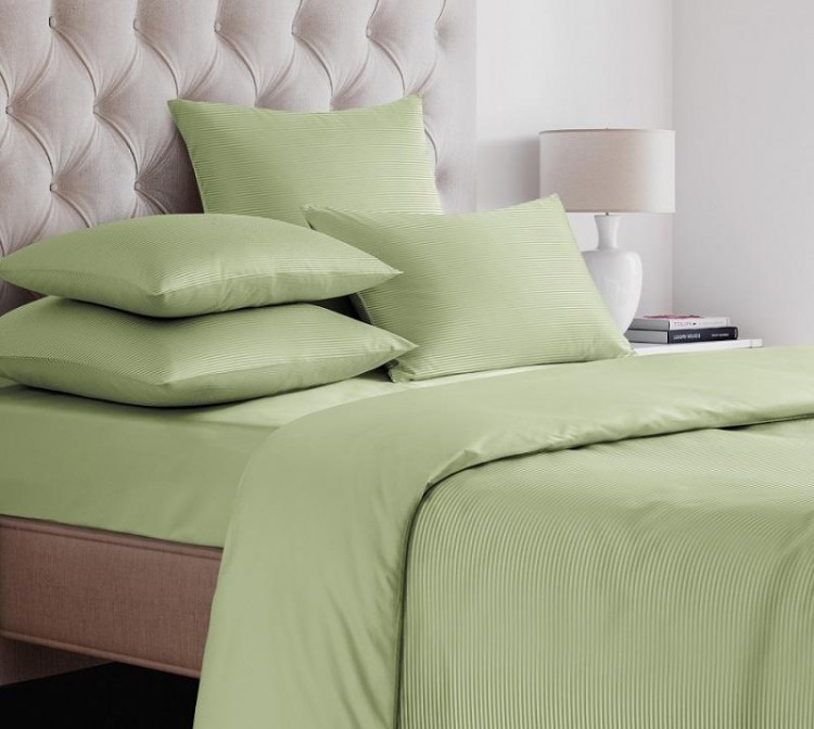 Пододеяльник из страйп-сатина SAILID ST-7-210х230 светло-зеленый 210х230