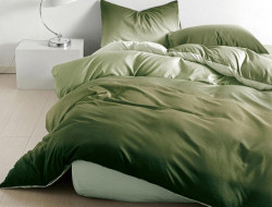 Постельное белье из микросатина TANGO градиент зеленый 50х70 (2шт) 2-спальное