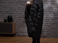 Дорожный плед-пончо пуховый GERMAN GRASS Travel Cape Plaid Grass Black 130х170