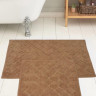 Набор ковриков для ванной хлопковый KARVEN KV422 PARKE кофейный 50х60 (1шт), 60х100 (1шт)