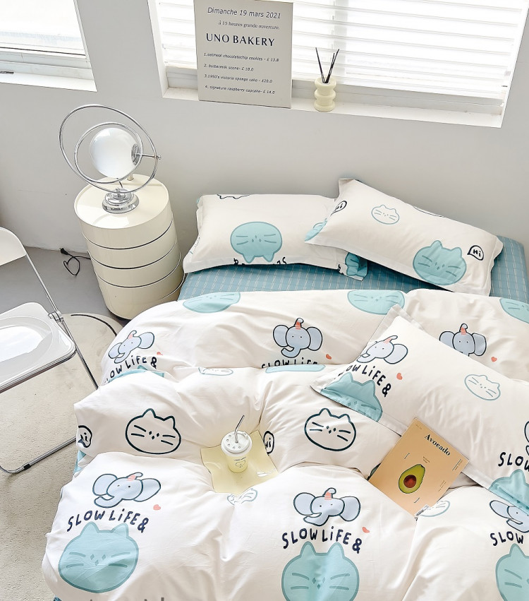 Постельное белье из твил-сатина TANGO slowlife 50х70 (2шт) 2-спальное