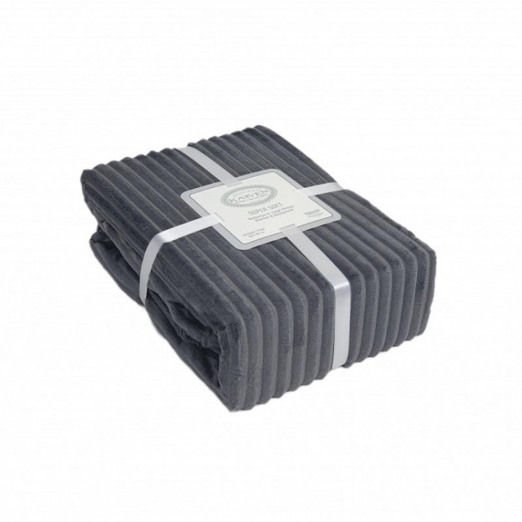 Плед из полиэстера KARVEN SUPER SOFT P942 DIAS антрацит 200х220