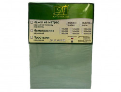 Простыня на резинке из сатина АЛЬВИТЕК ПР-СО-Р-160-МЕН ментол 160х200