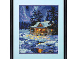 Набор для вышивания DIMENSIONS 71-20072 Хижина под зимним небом 27x35 см