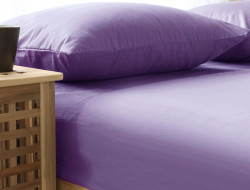 Простыня однотонная сатиновая TANGO Soho сиреневая 240х260