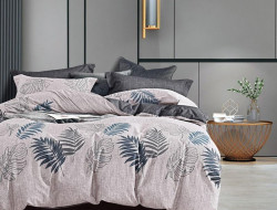 Постельное белье из сатина TANGO листочки 50х70 (2шт), 70х70 (2шт) евро