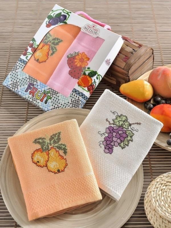 Набор кухонных полотенец ФРУКТЫ 40х60 (2шт)