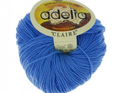 Пряжа ADELIA CLAIRE №309 ярко-голубая 50% шерсть, 50% акрил, 10 шт х 50 гр, 138 м +/- 5 м