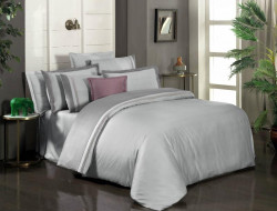 Постельное белье из сатина де люкс SAREV 300TC N235 GRAZ V1-GRI 50х70 (4шт), 40х40 (1шт) евро
