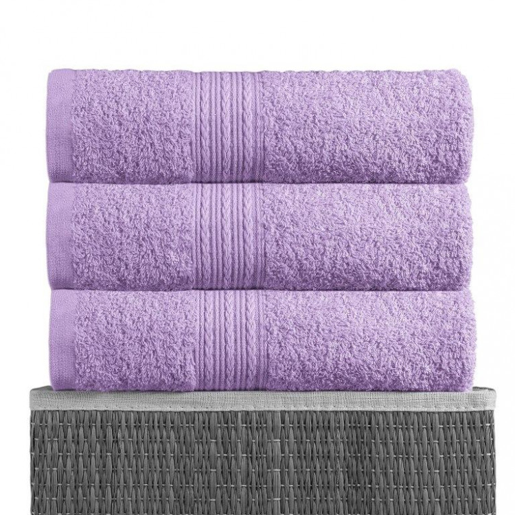 Полотенце махровое BAYRAMALY сиреневое 50х90