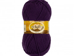 Пряжа ADELIA ARIA №13 темно-фиолетовая 100% акрил, 5 шт х 100 гр, 100 м +/- 5 м