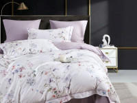 Постельное белье из египетского хлопка Premium ASABELLA Цветочный йогурт 50х70 (2шт) и 70х70 (2шт) евро