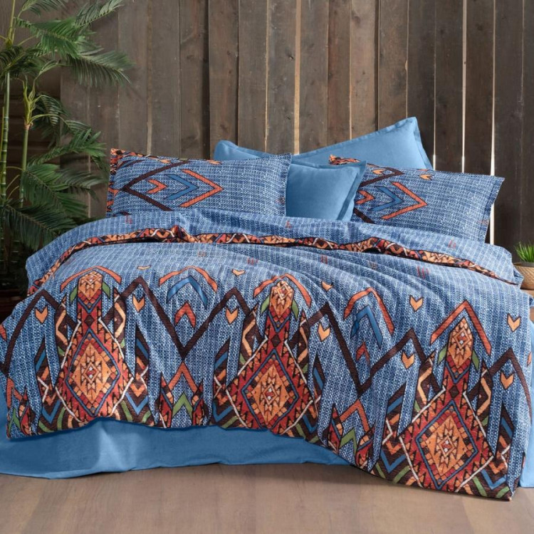 Постельное белье из фланели SAREV YAKUT MAVI 1,5-спальное