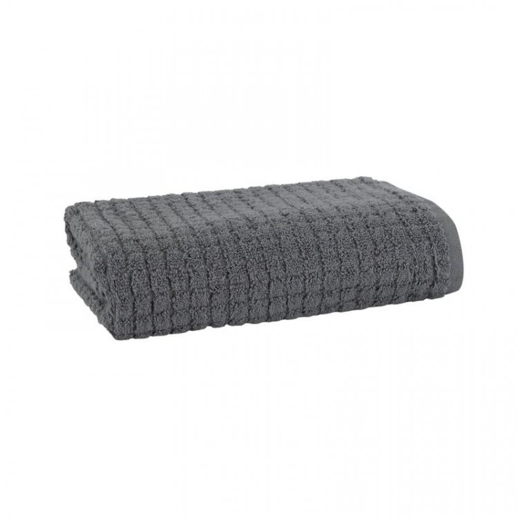 Полотенце махровое TAC DARBY DARK GREY темно-серое 50х90