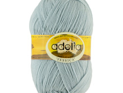 Пряжа ADELIA JESSICA №26 светло-серая-голубая 67% шерсть, 33% полиэстер, 5 шт х 100 гр, 260 м +/- 10 м
