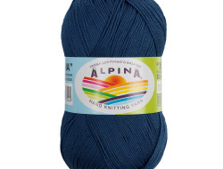 Пряжа ALPINA XENIA №101 синяя 100% мерсеризованный хлопок 10 шт х 50 гр, 240 м +/- 10 м