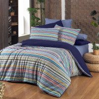 Постельное белье из фланели SAREV FANCY N294 DIMITRO V2-MAVI 50х70 (1шт) 1,5-спальное