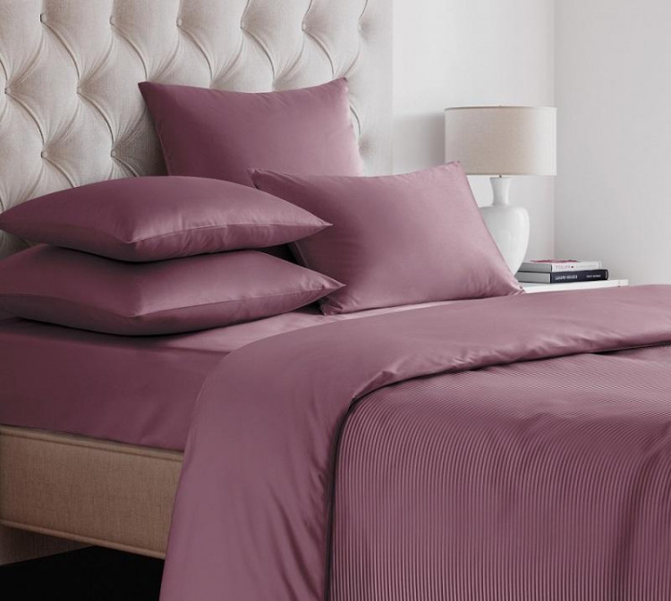 Простыня на резинке из сатина SAILID SL-8-160 божоле 160х200х25