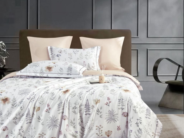 Постельное белье из египетского хлопка Premium ASABELLA 2180-7 50х70 (2шт) и 70х70 (2шт) семейное