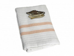 Набор кухонных полотенец вафельных хлопковых KARVEN HM779 КОФЕ-ЛОЖКА V6 оранжевый 50х75 (12шт)