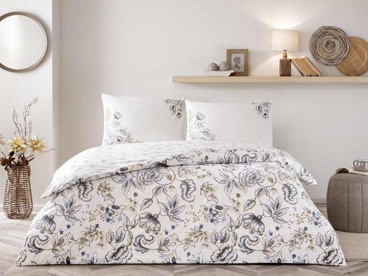 Постельное белье из ранфорса TAC RANFORCE NORAH кофе 1,5-спальное