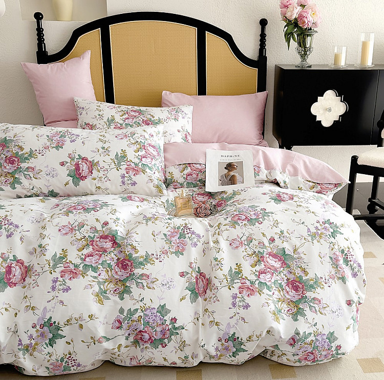 Постельное белье из сатина TANGO розарий 50х70 (2шт) 1,5-спальное