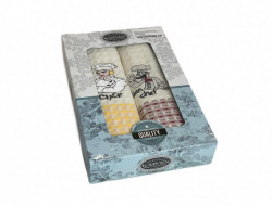 Набор кухонных полотенец вафельных хлопковых KARVEN HM750 ПОВАРА V17 50х70 (2шт)