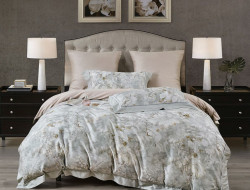 Постельное белье фланелевое из тенсела ASABELLA Морозное утро 50х70 (2шт), 70х70 (2шт) евро